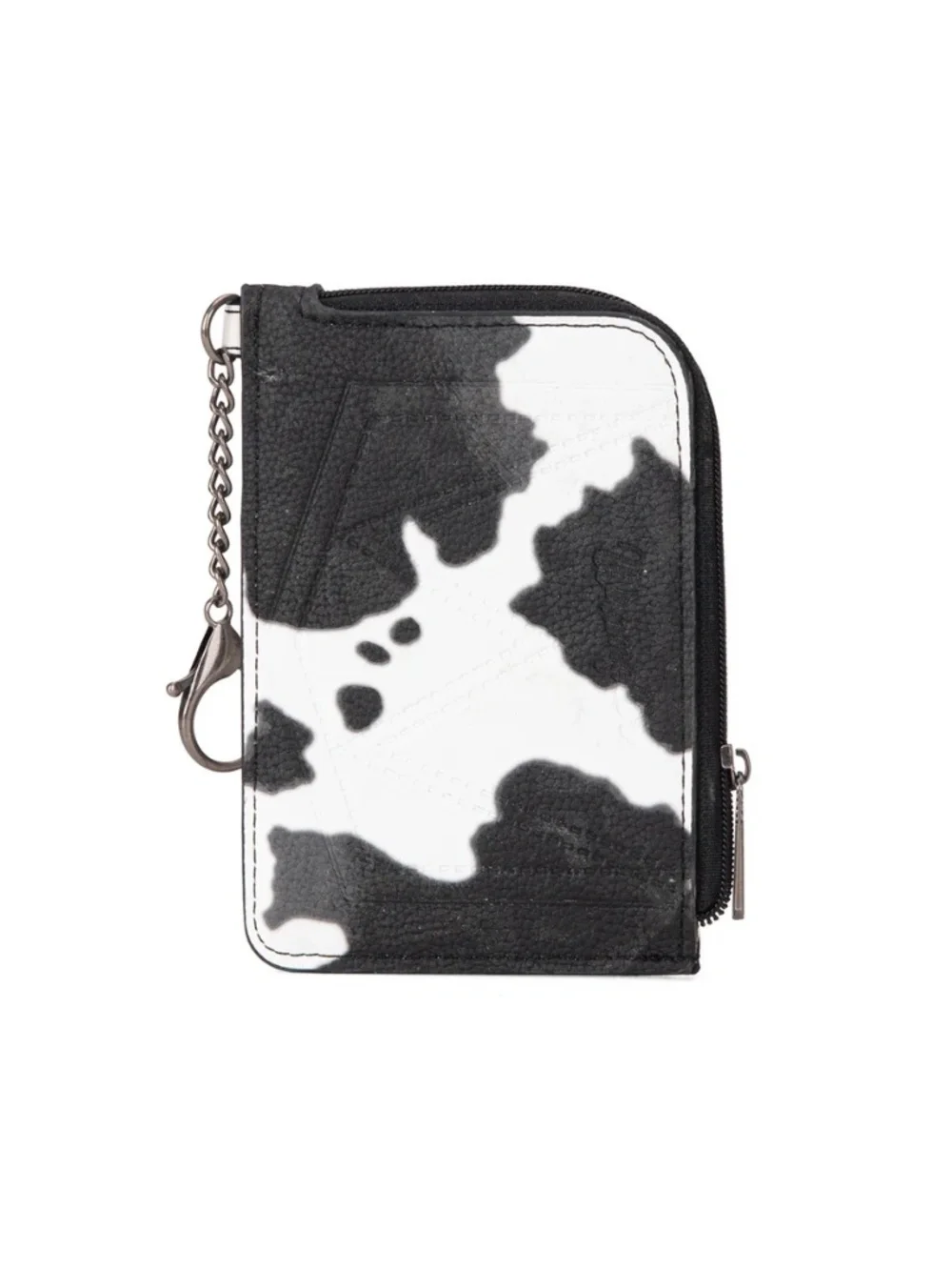 Wrangler Cow Print Print Mini Zip Card Case Black